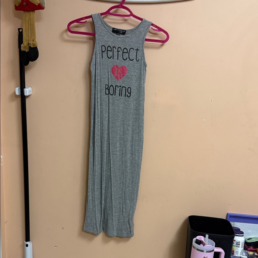 Charming Gray Sleeveless Kids Dress